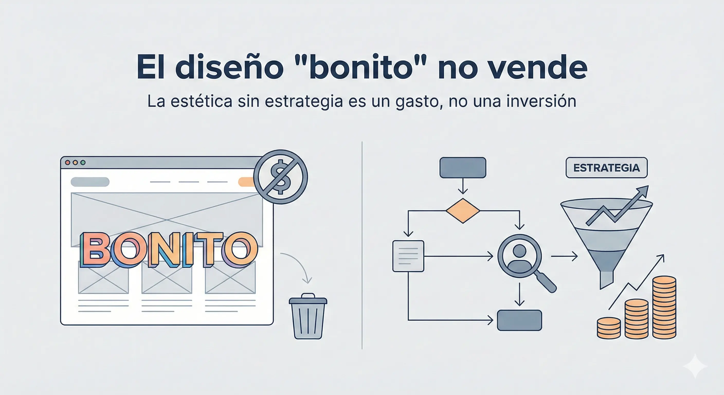 Artículo: Diseño Web que Convierte en Costa Rica: Por qué lo Bonito sin Estrategia No Vende - Blog de NmSoftwareLab