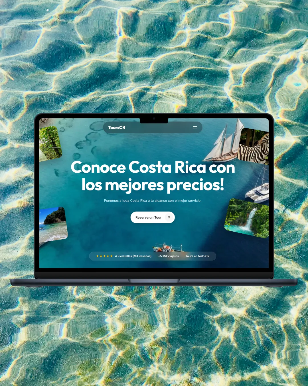 Desarrollo de landing page y diseño web para agencia de tours en Costa Rica
